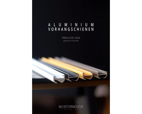 Preisliste Aluminiumschienen